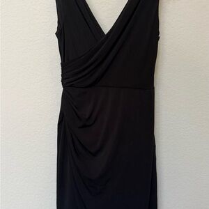 White House Black Market Black Asymmetrical Sheath Dress